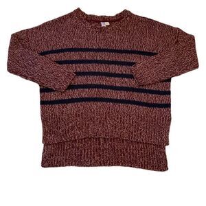 Alya Burgundy striped Sweater Medium